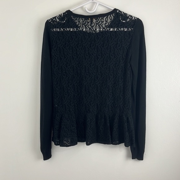 Mage Black Lace Crewneck Sweater - Picture 4 of 8